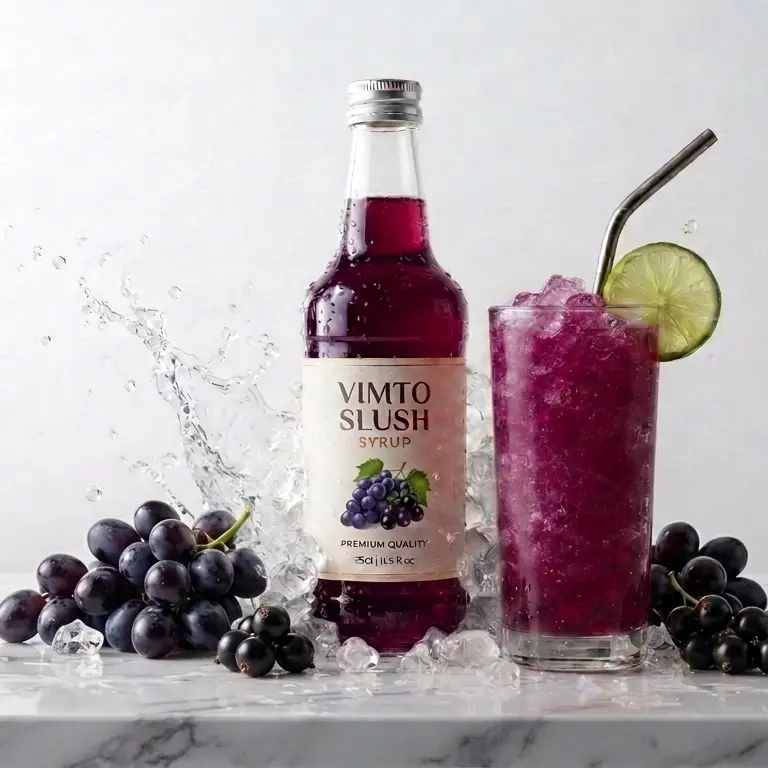 Vimto Slush Syrup Pakistan bottle by Nowshera Bazar for cafes and slush machines