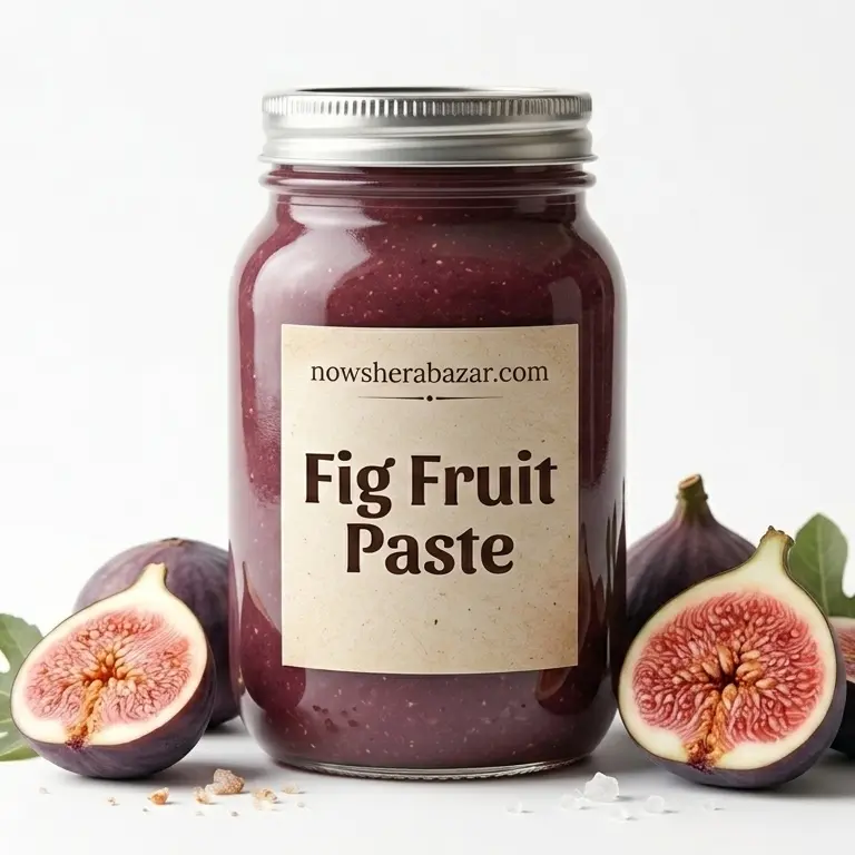 Rich brown Fig Fruit Paste in jar packaging by Nowshera Bazar