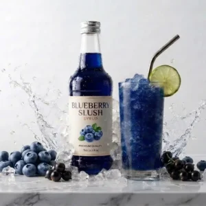 Blueberry Slush Syrup Pakistan bottle by Nowshera Bazar for cafes and slush machines