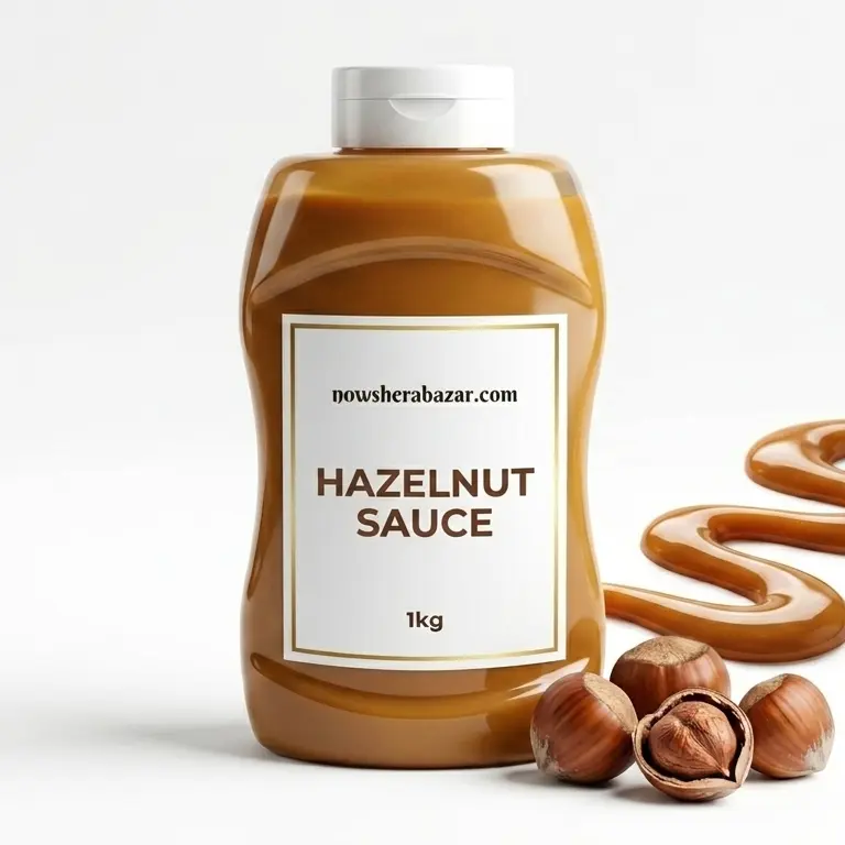 Amber Hazelnut Sauce bottle for coffee and desserts by Nowshera Bazar