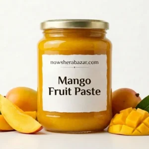 Vibrant Mango Fruit Paste in commercial jar packaging by Nowshera Bazar