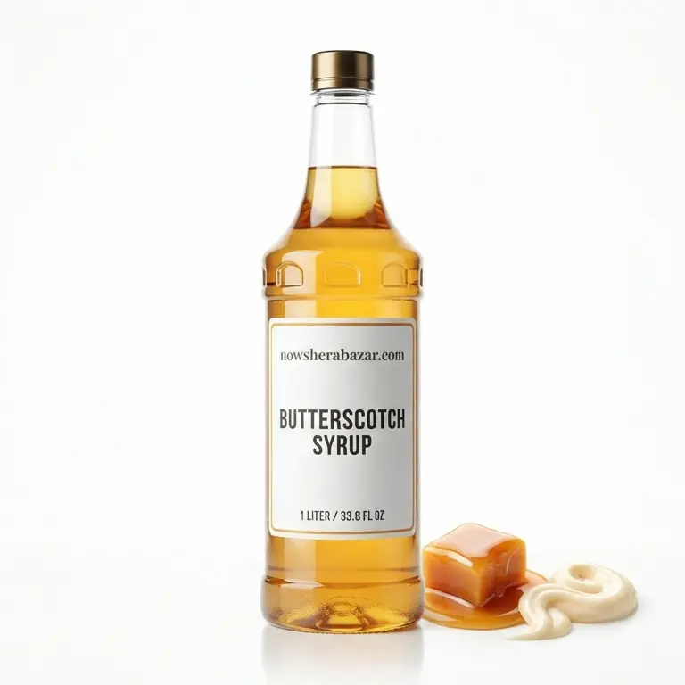 Bottle of Butter Scotch Syrup for coffee and cake soaking by nowsherabazar.com